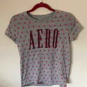 Aeropostale AERO embroidered tee with flowers